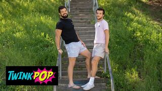 TWINKPOP - Bearded Teddy Brysen Deep throats Griffin's Rigid Dinky And Luvs Every 2nd Of It