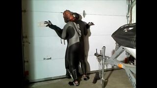 wetsuited spiderman seizes orca