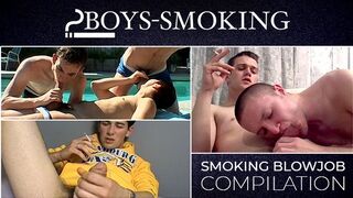 BoysSmoking: Compilation of Super-fucking-hot Twinks Fap Rigid and Blow Fuck-sticks while Smoking