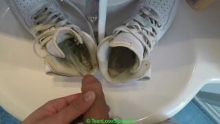 urinate in fresh Sneakers (AF1, Adidas Hardcourt)