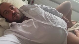 Father converses grubby with phat pulsing bone leaking precum