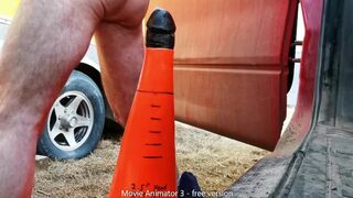 Personal Vid, Taking XL Cone Plaything Mod Outdoors at Work Alone