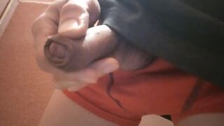 Close-ups of a homosexual lad's beef whistle pissing at home with different undergarments