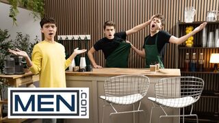 GUYS - Sam Ledger Wants A Coffee But Completes Up Taking Joey Mills's Rod In His Facehole