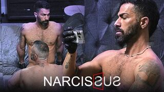 Arrogant Hairy man ADAM RAMZI Can Only Jizm Tearing up In Front of Mirror - DisruptiveFilms