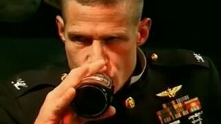 kinky Military chap romping Bartender