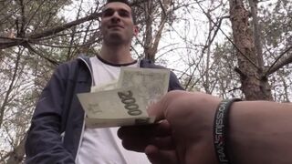 A college girl fulfils wants of the stranger for currency