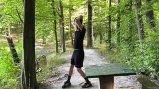 Gay Gang: Blond Boy Cums Outdoors in Nature
