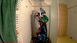 Beau penetrates me rock-hard at the bathroom in mx gear