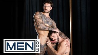 DUDES - Papi Kocic Leans Manuel Reyes Over The Ornate Mantelpiece To Rim His Culo, Then Pokes Him