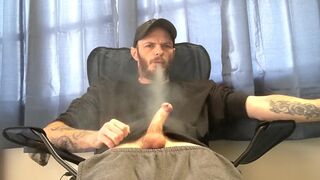 Monstrous boner and superb weed + popshot ( smoke and stroke )